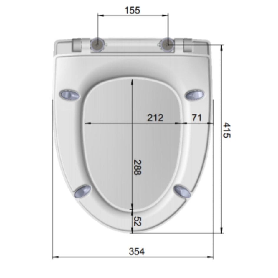 Laufen Rigo SC/QR Toalettsete Hvit Laufen Toalettsete GRO-6122598