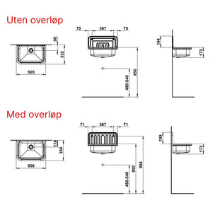 Laufen VITREON CLASSIC utslagsvask