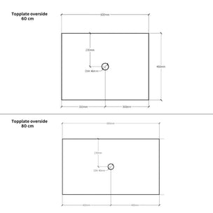Linn Bad Corian Benkeplate for toppservant