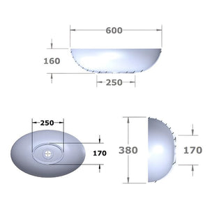 Linn Bad Eiliv Oval Porselensservant