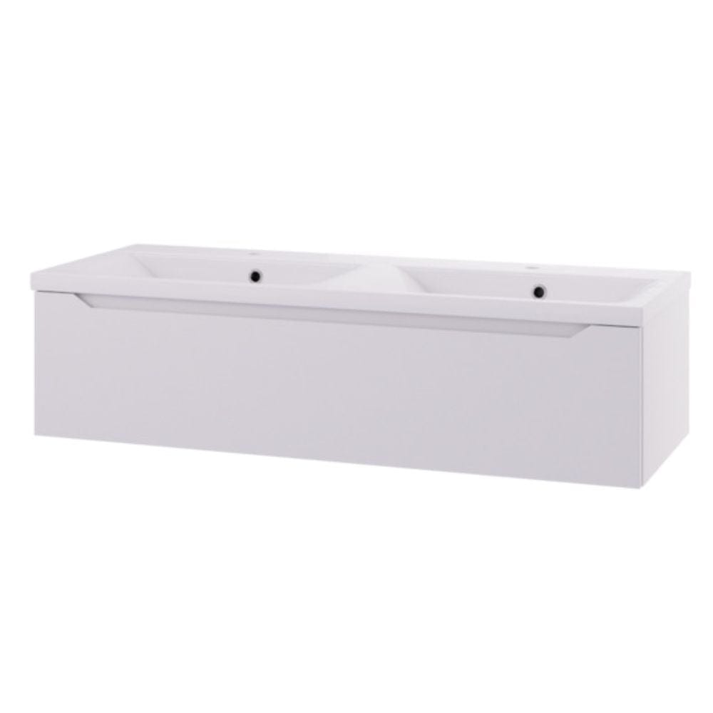 Linn Bad Emma D45 Servantskap 1 skuff Hvit / 120cm høyre Linn Bad Servantskap LB-130112H1S