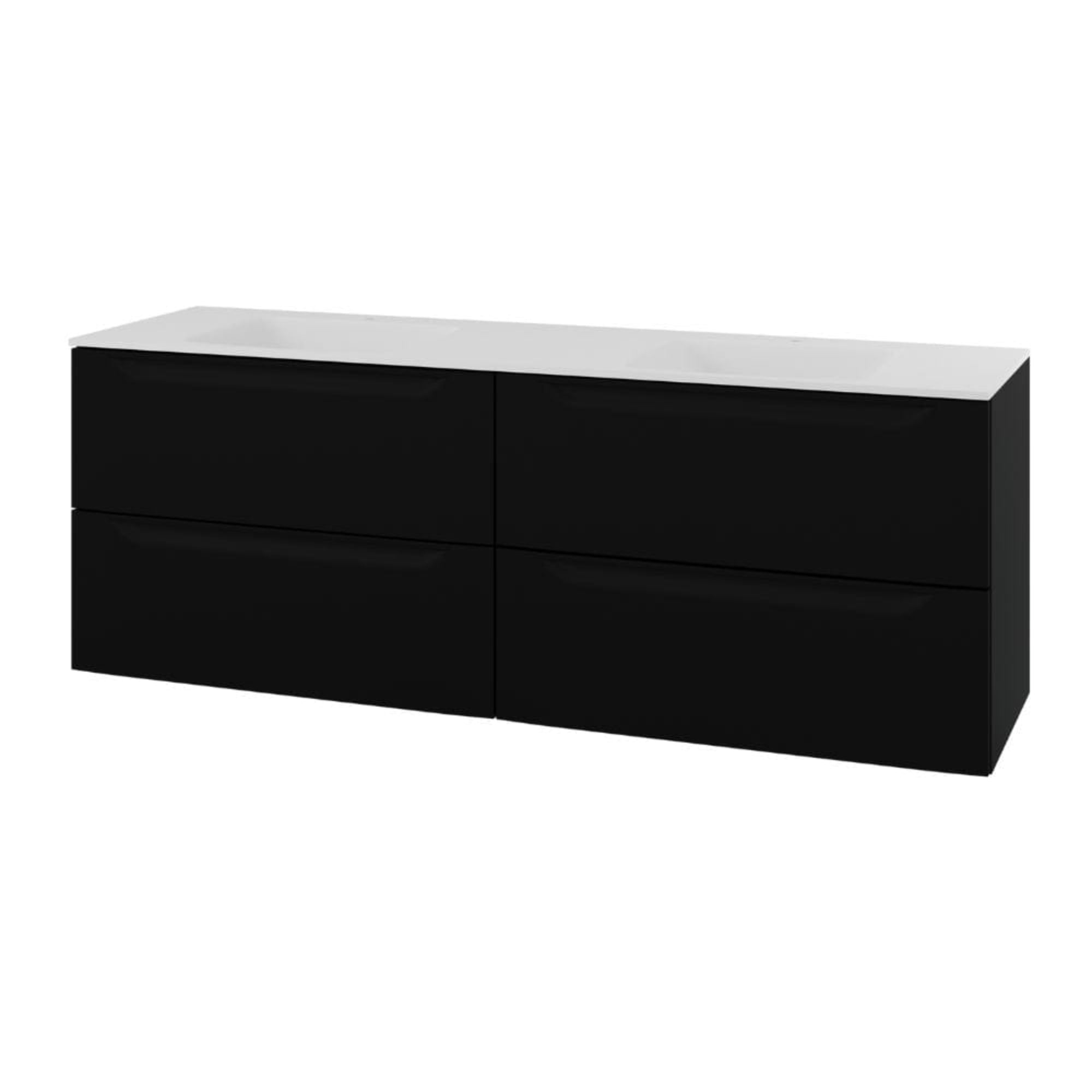 Linn Bad Mari D45cm Servantskap Svart matt / 160cm dobbel Linn Bad Servantskap LB-120716D