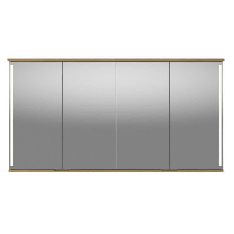 Linn Bad Sogn Speilskap med integrert belysning og stikk Eik / 160cm Linn Bad Speilskap LB-20816B