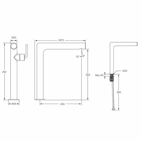 Macro Design ALPI Høy Servantbatteri
