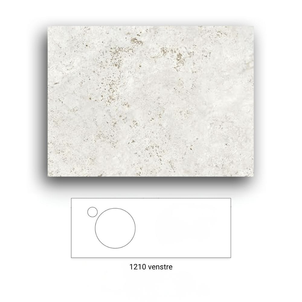 Macro Design Crown+ Dekton Benkeplate Sabbia / 121cm venstre Macro Design Benkeplate bad GRO-6133216