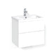 Macro Design CROWN Plain Servantskap 2 skuff - med LIGHT servant Hvit / 60cm / Light 45 Macro Design Servantskap BUN-FSK60VPL45