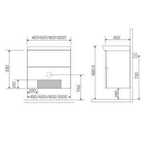 Macro Design CROWN Slim servantskap 2 Skuff