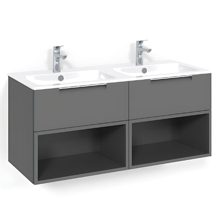 Macro Design CROWN Servantskap skuff med LIGHT 14 servant 120cm dobbel