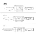 Macro Design CROWN Shape Servantskap 2 skuff med LIGHT servant