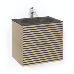 Macro Design CROWN Stripe Servantskap 2-skuff med Glasservant