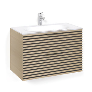 Macro Design CROWN Stripe Servantskap 2-skuff med Glasservant