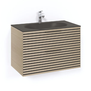 Macro Design CROWN Stripe Servantskap 2-skuff med Glasservant