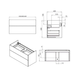 Macro Design CROWN Stripe Servantskap 2 skuff