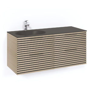 Macro Design CROWN Stripe Servantskap 4-skuff med Venstre Glasservant 120cm