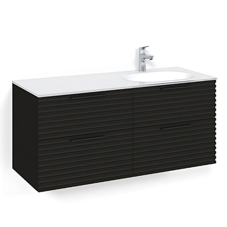 Macro Design CROWN Stripe Servantskap 4-skuff med Venstre Glasservant 120cm