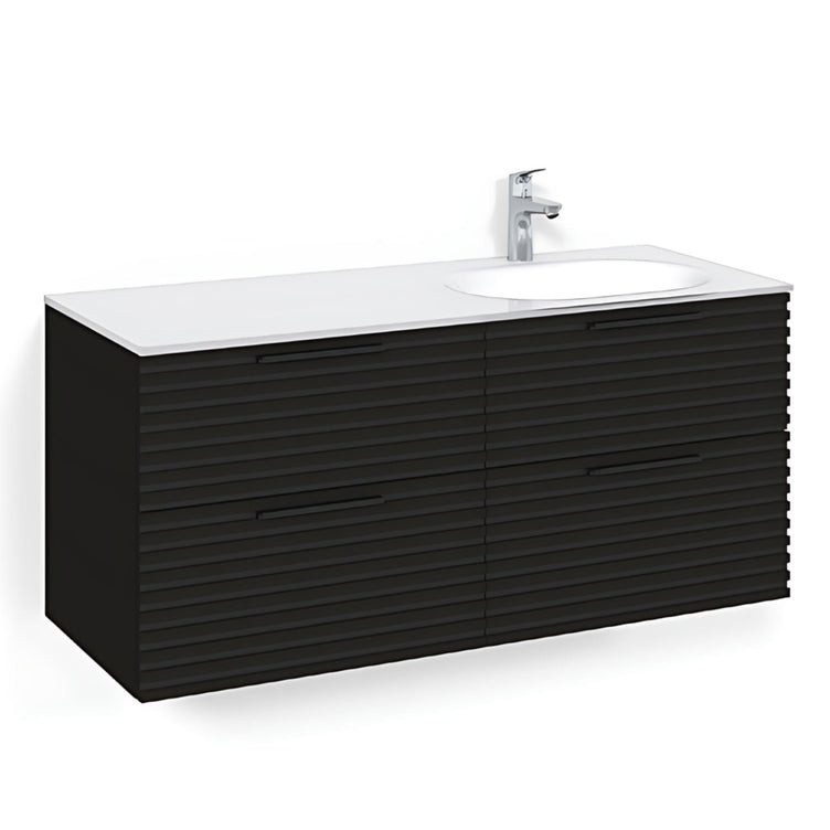 Macro Design CROWN Stripe Servantskap 4-skuff med Venstre Glasservant 120cm