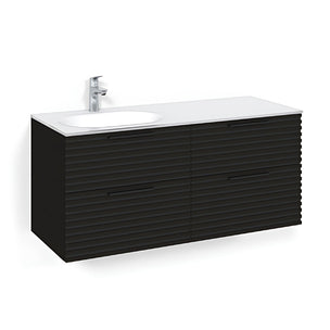 Macro Design CROWN Stripe Servantskap 4-skuff med Venstre Glasservant 120cm