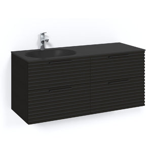 Macro Design CROWN Stripe Servantskap 4-skuff med Venstre Glasservant 120cm