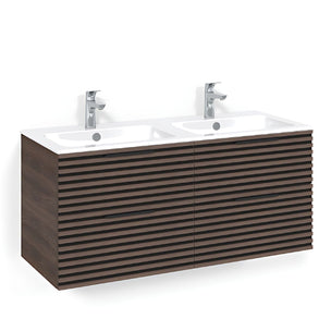 Macro Design CROWN Stripe Servantskap skuff med LIGHT 14 servant 120cm dobbel
