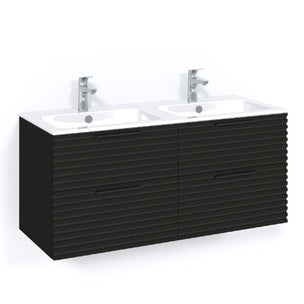 Macro Design CROWN Stripe Servantskap skuff med LIGHT 14 servant 120cm dobbel
