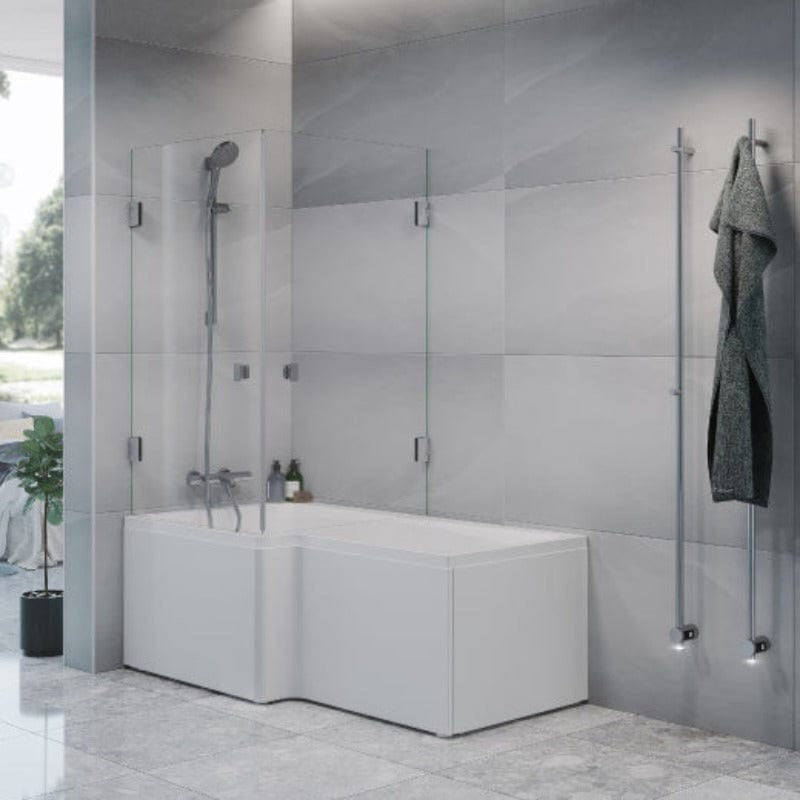 Macro Design Divine Badekar med Grace Dusjvegger Venstre Macro Design Badekarvegg