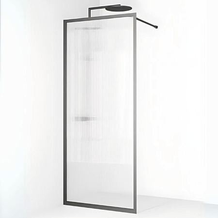 Macro Design Empire Dusj Skjermvegg Fast med Gunmetal profil