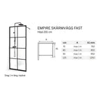 Macro Design Empire Dusj Skjermvegg Fast med Hvit matt profil