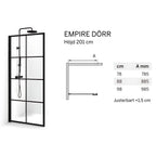 Macro Design Empire Dusjdør med Sprosser