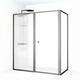 Macro Design EMPIRE Dusjhjørne L Linjeglass Gunmetal 76x75+78cm Macro Design Dusjhjørne BUN-DEL767578GLI