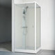 Macro Design FLOW Front Dusjkabinett Standard Ice Hvit / 81x81cm / Hvit glass Macro Design Dusjkabinett BUN-DKFFYB88VICV