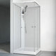 Macro Design FLOW Rett Dusjkabinett Standard Hvit / 81x81cm / Klart glass Macro Design Dusjkabinett BUN-DKFRUB88VKL
