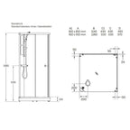 Macro Design FLOW Rett Dusjkabinett Standard