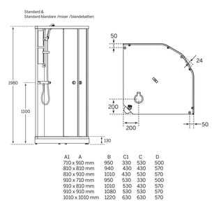 Macro Design FLOW Semi Dusjkabinett