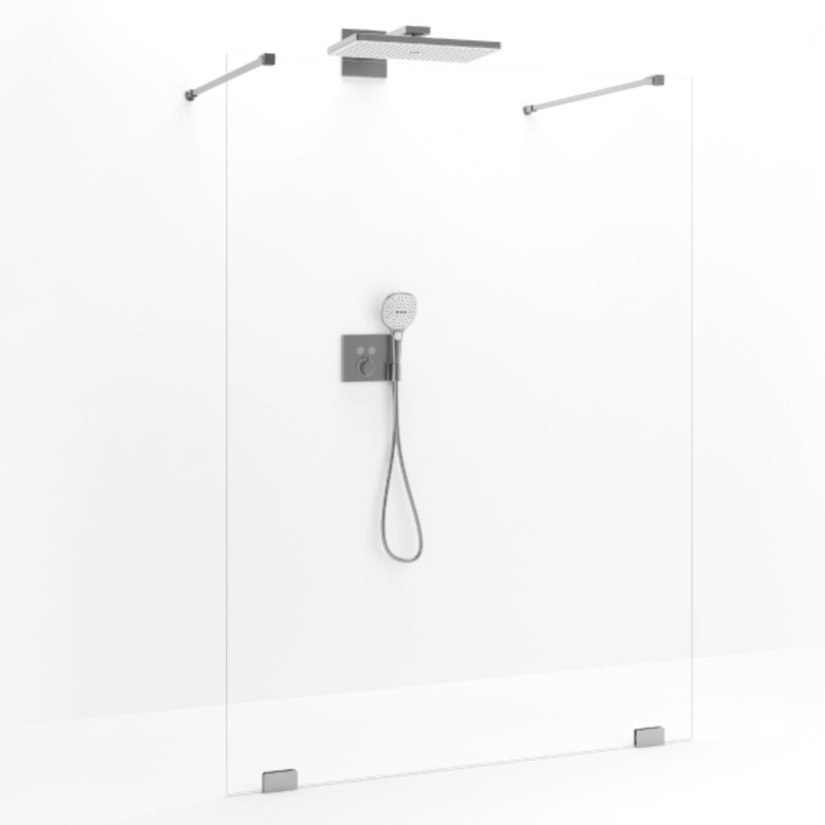 Macro Design Grace Dusjvegg Walk In Shower B120-140cm Børstet / 120cm / Briljant Macro Design Dusjvegg BUN-DSLFVBO120KL