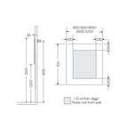 Macro Design T-LED firkantet speil med lys (ramme)