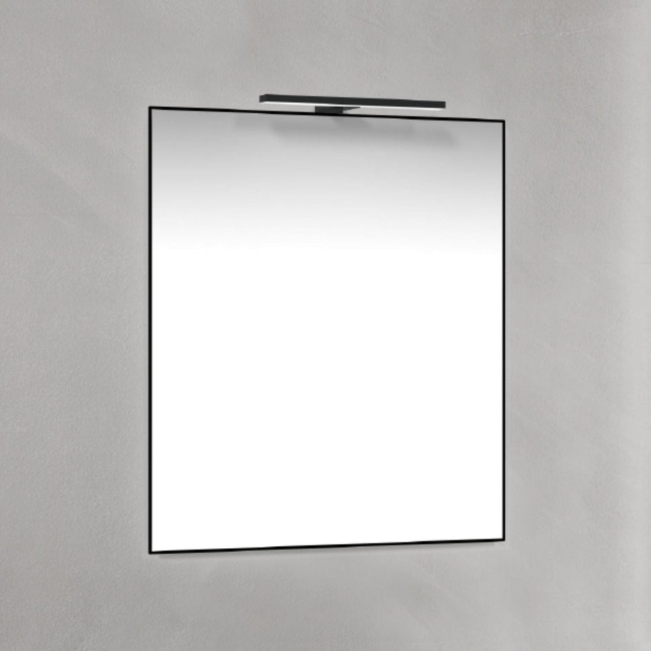 Macro Design Rammespeil T-belysning LED Svart / 60cm Macro Design Baderomsspeil BUN-IP6070SRSTL
