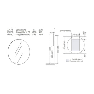 Macro Design rundt speil