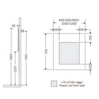 Macro Design AMBILIGHT T-LED firkantet speil med lys (topp/baklys)