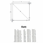 Macro Design SPIRIT Dusjhjørne Rett med hullgrep