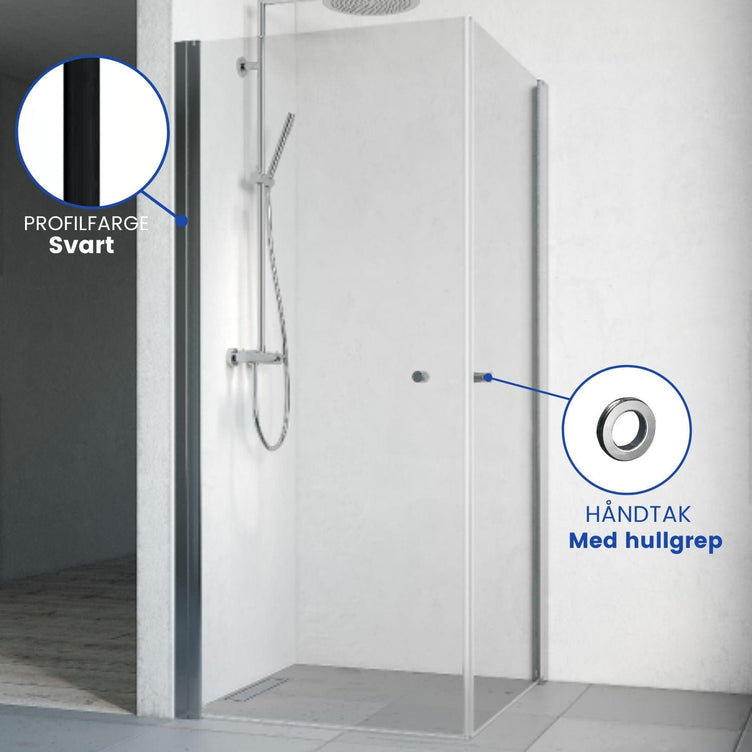 Macro Design SPIRIT Dusjhjørne Rett med hullgrep