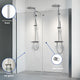 Macro Design SPIRIT Nisjedusj Swing Ice Krom / 70x67cm / Ice glass Macro Design Dusjnisje BUN-DSSV767GIC