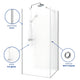 Macro Design SPIRIT Nisjedusj Swing Ice - med hullgrep Krom / 70x70cm / Ice glass Macro Design Dusjnisje BUN-DSSV77GGIC