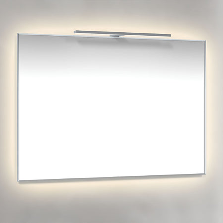 Macro Design AMBILIGHT T-LED firkantet speil med lys (krom ramme)