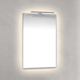 Macro Design AMBILIGHT T-LED firkantet speil med lys (krom ramme) - Krom / 45cm