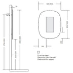 Macro Design VEGA AMBILIGHT buet speil med lys (backlight)