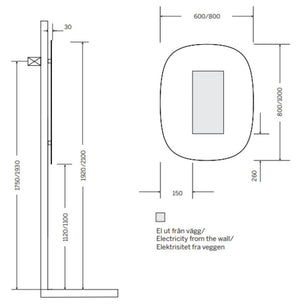 Macro Design VEGA AMBILIGHT buet speil med lys (backlight)