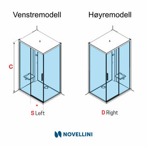 Novellini Glax 2 2.0 2P+F Steam Dusjkabinett