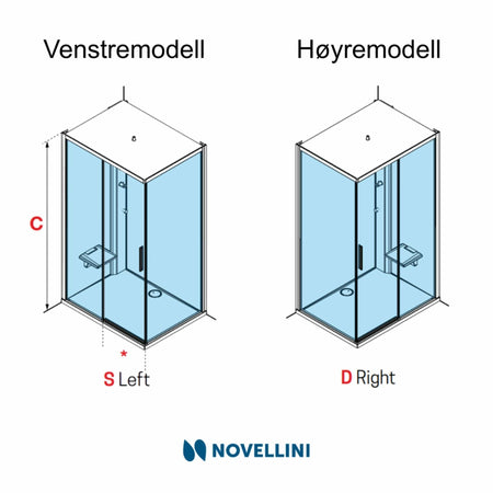 Novellini Glax 2 2.0 2P+F Hydro Dusjkabinett