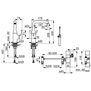 Oras Optima Style Hybrid Servantbatteri