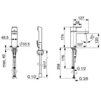 Oras Stela ECO 4806F-104 Servantbatteri